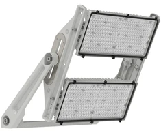900/1200W LED prožektorius MAX ASYMMETRIC, šviesaus aliuminio sp., 4000K, 65°x120°, IP66