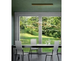 90W LED pakabinamas šviestuvas BIAS, matinės aukso sp., 3000/4500/6500K, dimeriuojamas, 01-3389
