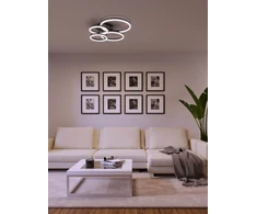 90W LED paviršinis lubinis šviestuvas TARA, juodos/baltos sp., 3000/4000/6000K