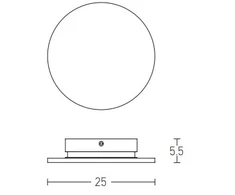 9.2W LED sieninis šviestuvas, baltas, 3000K, 20272