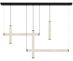 93W LED pakabinamas šviestuvas, juodos/kreminės sp., 3000K, dimeriuojamas, 25421