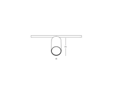 9,6W LED akcentinis šviestuvas į magnetinę sistemą ZAMBELIS SPACE FRAME, matinės juodos sp., 3000K, DALI, 23153