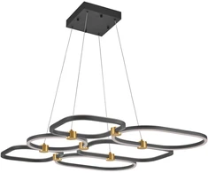 96W LED pakabinamas šviestuvas, juodos/aukso sp., 3000K, dimeriuojamas, 2649