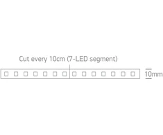9,6W/m LED juosta, 24V, 70LED/m, IP68, 4000K, 5m ritė, 7829AW/C