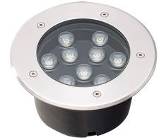 9W įleidžiamas lauko šviestuvas LOTUS, sidabro sp., 3200K, IP67, 4187000