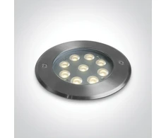 9W LED įleidžiamas į žemę šviestuvas, plieno sp., 3000K, IP67, dimeriuojamas, 69076C/W