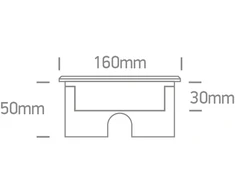 9W LED įleidžiamas į žemę šviestuvas, plieno sp., 3000K, IP67, dimeriuojamas, 69076C/W