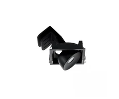 9W LED įleidžiamas šviestuvas, juodas, 3000K, S146
