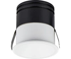 9W LED įleidžiamas šviestuvas, matinės baltos sp., 3000K, IP54, S350