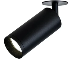 9W LED įleidžiamo montavimo šviestuvas, juodas, 3000K, S057-24