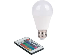 9W LED lemputė, balta, E27, 4000K/RGB