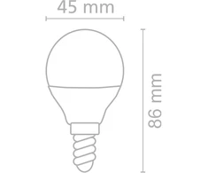 9W LED lemputė, E14, 3000K, ACB62431