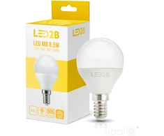 9W LED lemputė MB, E14, balta, 3000K, 180°