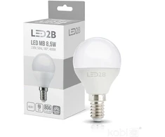 9W LED lemputė MB, E14, balta, 4000K, 180°