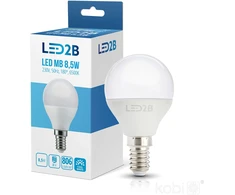 9W LED lemputė MB, E14, balta, 6500K, 180°
