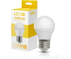 9W LED lemputė MB, E27, balta, 3000K, 180°