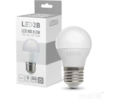 9W LED lemputė MB, E27, balta, 4000K, 180°