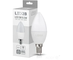 9W LED lemputė SW, E14, balta, 4000K, 180°