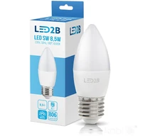9W LED lemputė SW, E27, balta, 6500K, 180°