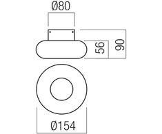 9W LED lubinis šviestuvas ETHOS, juodos/baltos sp., 2700/3000K, dimeriuojamas, 01-4563