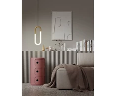 9W LED pakabinamas šviestuvas LATIUM, žalvario sp., 3000K, dimeriuojamas
