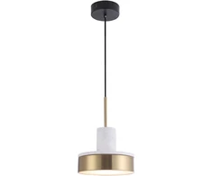 9W LED pakabinamas šviestuvas LITHOS, baltas/aukso sp., 3000K, 4295200