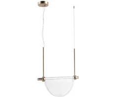 9W LED pakabinamas šviestuvas, žalvario sp./skaidrus, 2700/3000K, dimeriuojamas, 26173