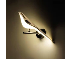 9W LED sieninis šviestuvas BIRD, aukso/juodos sp., 3000K