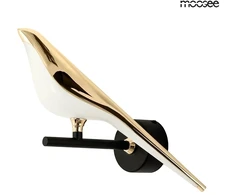 9W LED sieninis šviestuvas BIRD, aukso/juodos sp., 3000K