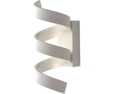 9W LED sieninis šviestuvas HELIX, baltos/sidabro sp., 3000K