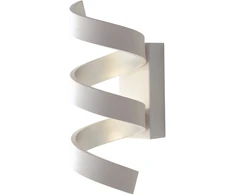 9W LED sieninis šviestuvas HELIX, baltos/sidabro sp., 4000K
