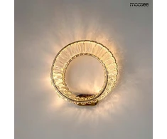 9W LED sieninis šviestuvas WAVE, aukso sp., 3000K