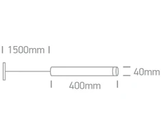 9W LED šviestuvas į magnetines sistemas MINI/MIDI/MAXI/P&amp;P, juodas, 3000/3500/4000K, 48V, 38°, 42130B/B/V