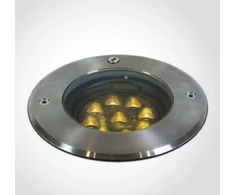 9x1,5W LED įleidžiamas į žemę lauko šviestuvas, plieno sp., 3000K, IP67, reguliuojamas šviesos kampas, 69074B/W
