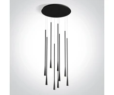 9x5W LED pakabinamas šviestuvas, juodas, 3000K, 63076D/B/W