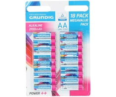 AA / LR6 šarminės baterijos Grundig, 18 vnt