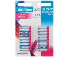 AAA / R03 šarminės baterijos Grundig, 18 vnt