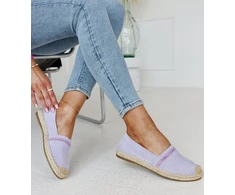 Abia violetinės espadrilės su cirkonais