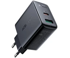 Acefast sieninis įkroviklis USB Type C / USB 32W, PPS, PD, QC 3.0, AFC, FCP juodas (A5 juodas)