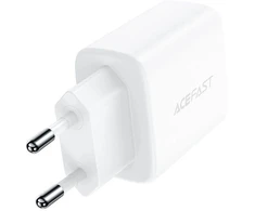 Acefast sieninis įkroviklis USB Type C / USB 20W, PPS, PD, QC 3.0, AFC, FCP baltas (A25 baltas)