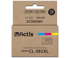 Actis KC-561 rašalas (Canon CL-561XL pakaitalas; Supreme; 18 ml; žydra, purpurinė, geltona). Spausdina 60 % daugiau nei OEM.