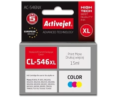 Activejet AC-546NX Spausdintuvas Ink for Canon, Pakaitinis Canon CL-546XL; Aukščiausias; 15 ml; spalva, žalsvai mėlyna, rausvai raudona, geltona
