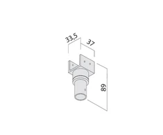 Adapteris, skirtas LED šviečiančio kabelio XLOOP 18MM montavimui į XFORT bėgelį, juodas, FRT51AD18 SBK