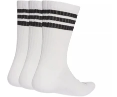 Adidas 3 Dryžuotos Sustiprintos Sportinės Kojinės, 3 poros, baltos ir juodos JZ0532