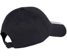 adidas 3 juostelių beisbolo kepuraitė su nauju logotipu, juoda JG1072