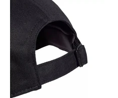 adidas 3 juostelių beisbolo kepuraitė su nauju logotipu, juoda JG1072