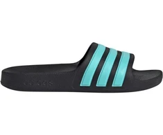 Adidas Adilette Aqua Slides vaikiškos šlepetės juodos ir mėlynos JS2497