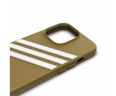 Dėklas Adidas ARBA liejamas PU iPhone 13 Pro Max 6,7 beżowo auksinis 47807