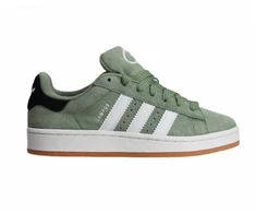 Adidas Campus 00s Sidabro žalia/Debesų balta moteriški jaunimo sportiniai bateliai - JI0283