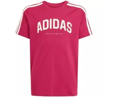 adidas Codes Kolegijos stiliaus grafiniai marškinėliai vaikams rožiniai KA9764